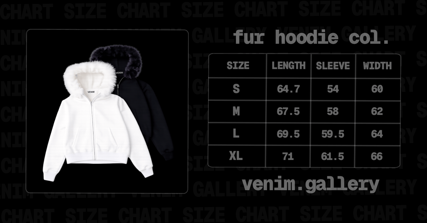 Blank Black Fur Hoodie